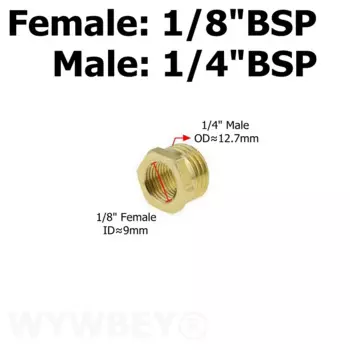 Латунные шестигранные втулки WYWBEY 1/8 1/4 3/8 1/2 3/4 F to M