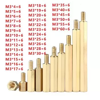 Латунные стойки Angooter M3 * L + 6 мм