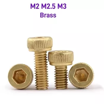 Латунные винты Huiruixin с шестигранной головкой M2 M2.5 M3, длина 4-30 мм