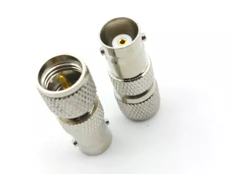Латунный BNC Гнездовой разъем к мини UHF мужской RF коаксиальный кабель адаптер