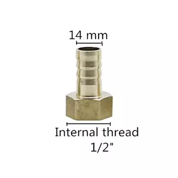 Латунный фитинг для труб 6 мм 8 мм 10 мм 12 мм 14 мм 16 мм 19 мм, шлангов хвоста 1/2 "BSP, гнездовой соединитель, Соединительный адаптер для медных соединителей