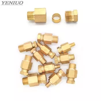 Латунный компрессионный фитинг для трубы 4 6 8 мм