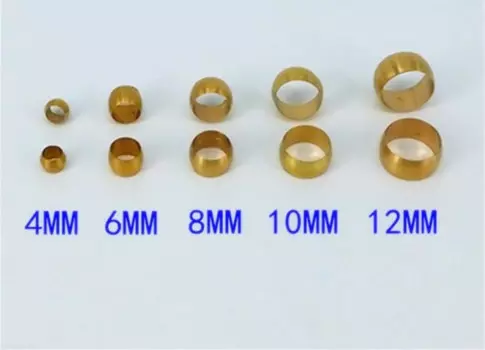 Латунный компрессионный рукав Swagelok для труб 4-16 мм O/D, 10 шт.