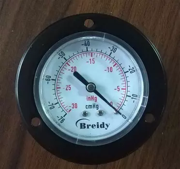 Латунный манометр 4 шт./лот 2,5 дюйма 60 мм, вакуумный манометр, PT1/4 дюйма резьба с передним фланцем