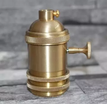 Латунный патрон E27 с выключателем IWHD