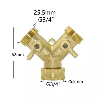 Латунный разветвитель шланга WYZXM 3/4 дюйма