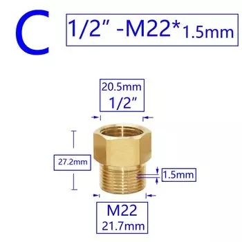 Латунный резьбовой соединитель WZCWJNLGM для садового водопровода