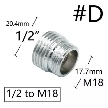 Латунный резьбовой соединитель ZWDZJL 1/2" To M16 M18 M24 M28