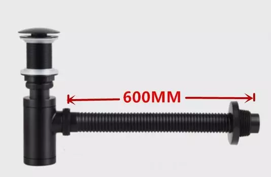 Латунный сифон для раковины Ferond черный