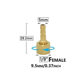 Латунный соединитель для садового шланга KWZL 1/8"-1/4"-3/8"