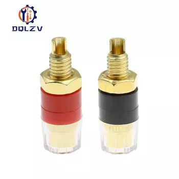 Латунный терминал DQLZV 4MM audio terminal post черный/красный
