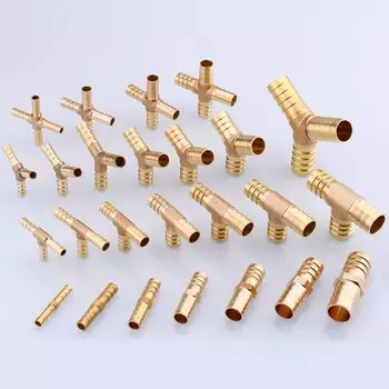 Латунный тройник для шланга 4-25 мм