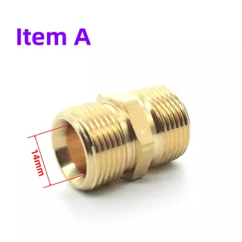 Латунный удлинитель для шланга высокого давления Drision M22 x M22 Male(Pin 14 мм)