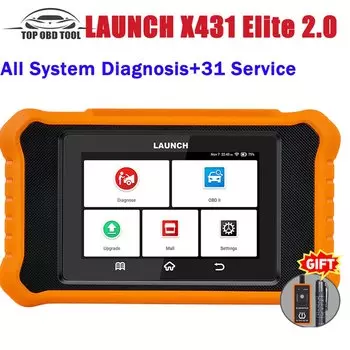 LAUNCH X431 Elite 2.0 EliteV2.0 Автомобильные полные диагностические инструменты OBD2 Сканер ECU Кодирование 31+ Сервис для BMW для BENZ для Audi
