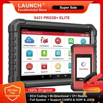 LAUNCH X431 PRO3S+ ELITE Smartlink C V2.0 Автомобильные диагностические инструменты J2534 CANFD DOIP Полная система Автоматический OBD OBD2 сканер 2-летний бесплатно