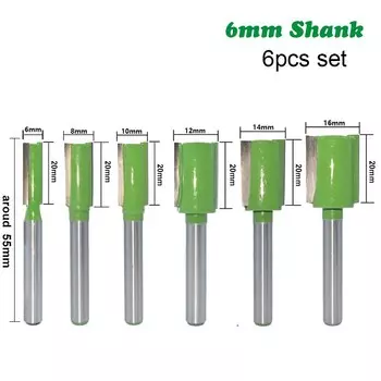 LAVIE Фрезы для дерева 6 шт., 6 мм, вольфрамовый карбид