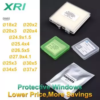 Лазерная защита оконных линз JGS1 Fused Silica диам. 18/20/24.9/27.9/30/34/37 мм для WSX Precitec Raytools WSX Bodor