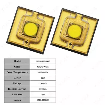 Лазерные бусины XC-5050 20 Вт белые синие 450 нм