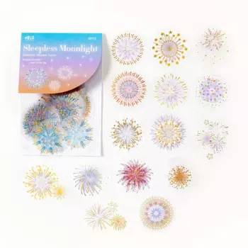 Лазерные наклейки фейерверк Newcaty 30 шт.