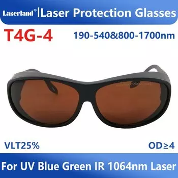 Лазерные очки T4G для удаления татуировок, пикосекундный лазер, защитные очки 190-550 нм, 800 нм-1700 нм, зеленое безопасное использование Yag