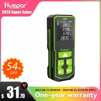Лазерный дальномер Huepar 120 м, электронная рулетка, ЖК-цифровой лазерный дальномер Trena Metro, измерительная лента, линейка, тестовые инструменты
