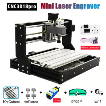 Лазерный гравер CNC3018pro, деревообрабатывающий фрезерный станок с ЧПУ 300*180 мм, гравировальный станок «сделай сам», машина для резки дерева, печатной платы, ПВХ, пластика, акрила