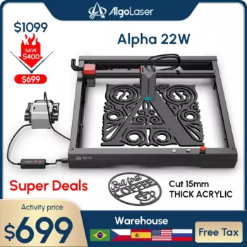 Лазерный гравировальный станок с ЧПУ, 22 Вт