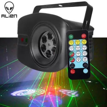 Лазерный проектор ALIEN RG для дискотеки, 4 светодиода, 48 шаблонов