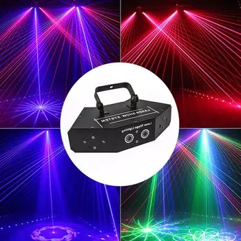 Лазерный сканер GVT 6 линз RGB DMX 90 Вт
