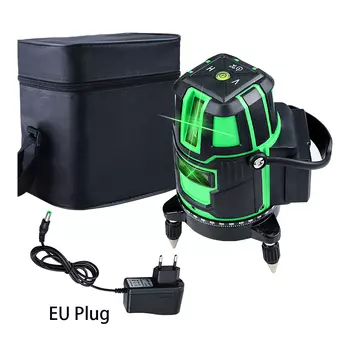 JUNEFOR Лазерный уровень 5 линий зеленый 360°