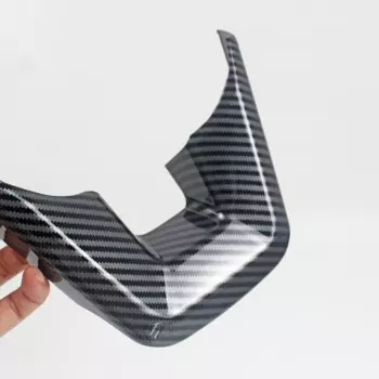 LC300 серебристый/углеволоконный автомобильный чехол на руль, отделка для Toyota Land Cruiser 300 2022 2023, аксессуары