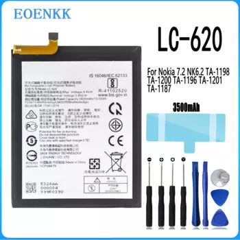 LC-620 LC620 Battery For Nokia 7.2 NK6.2 TA-1198 TA-1200 TA-1196 TA-1201 TA-1187 Phone Original Capacity Batteries Bateria