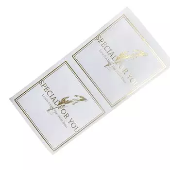 leaffei белые квадратные наклейки из крафт-бумаги 60 шт