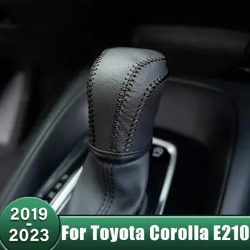 Кожаный автомобильный чехол для ручки переключения передач, нескользящая ручка, защитный чехол для Toyota Corolla E210 2019 2020 2021 2022 2023, гибридный
