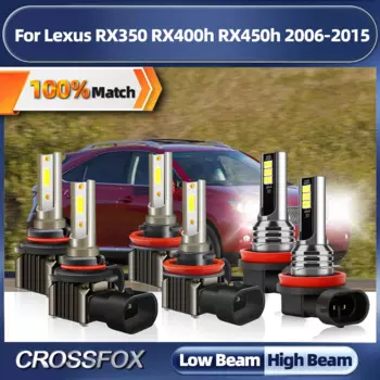 Светодиодные автомобильные фары 60000LM, противотуманные фары дальнего и ближнего света 12 В для Lexus RX350 RX400h RX450h 2006-2009 2010 2011 2012 2013 2014 2015