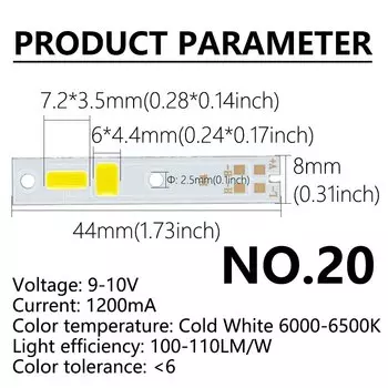 LED COB лампы для автофар DT&ZM H1 H3 H4 H7 6500K