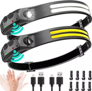 KDULIT Налобный фонарь COB 5 режимов 1200 мАч