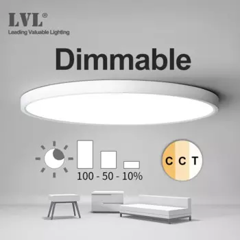LED панель светильник LVL 12/18/24/32 Вт 220В белый/черный/золотой/деревянный