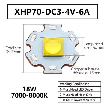 LED диоды XHP70 XHP90 XHP110 DT&ZM