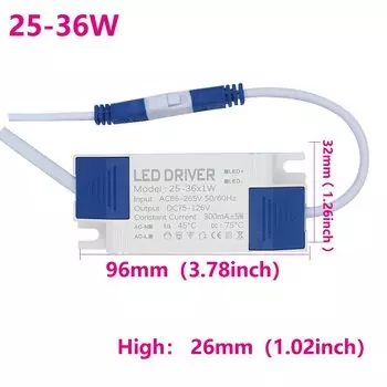 LED Driver 1-3W 4-7W 8-12W 12-18W 18-25W 25-36W Lighting Transformers 300mA For LED Power Light Panel Light Downlight DIY Bulbs