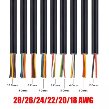 LED удлинительные кабели DelightFire 2-10 жил 12В