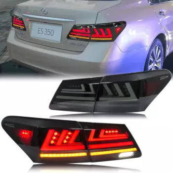 Светодиодные задние фонари для литья лица для Lexus ES350 2006-2012, черные задние фонари, замена последовательного сигнала анимации запуска