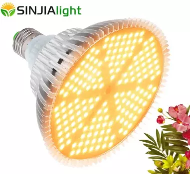 Фитолампа SINJIAlight теплый белый Е27 180 светодиодов