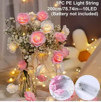 LED гирлянда с цветами роз FENGRISE