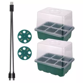 LED Grow Light 6/12 holes Seed Starter Tray Talk-Satisfied