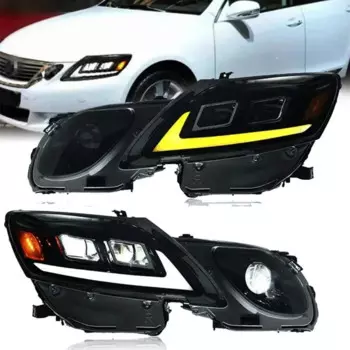 Светодиодная фара для Lexus GS300 GS350 GS430 GS460 GS450h 3-го поколения 2006-2011, анимация запуска, последовательный сигнал LHD
