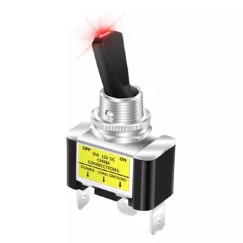 LED кулисный переключатель JTZTF 30A 12В