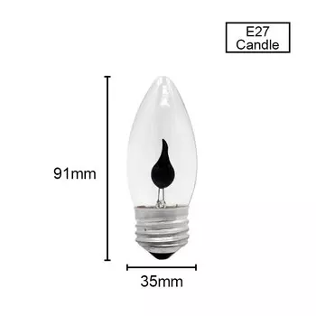 LED лампа Edison Flame PARKSON теплый свет 3Вт