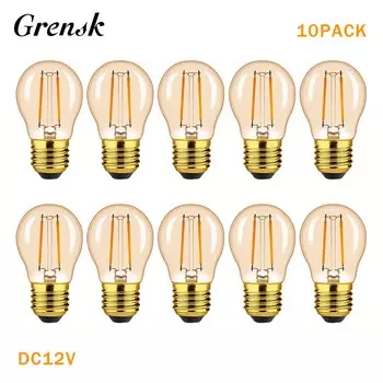 LED лампочки Grensk 12В янтарные E27 2Вт набор из 10 штук