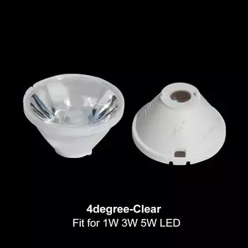 LED линза HotRed 35мм 1Вт 3Вт 5Вт 4 градуса